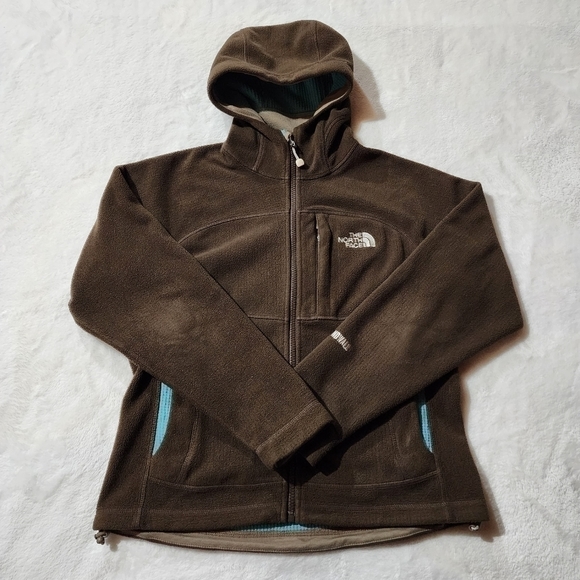 The North Face Jackets & Blazers - The North Face Women Windwall Brown Full-Zip Hoodie Fleece Jacket Size XS